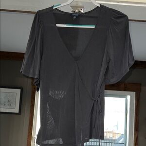 Lucky Brand Charcoal Short Sleeve Top